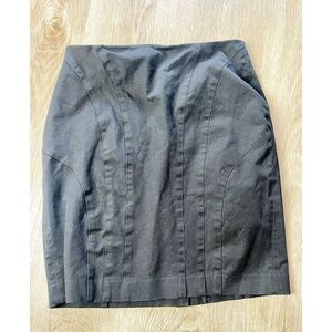 Banana Republic Skirt Womens Size 6 Black Straight & Pencil Preppy Side Slit